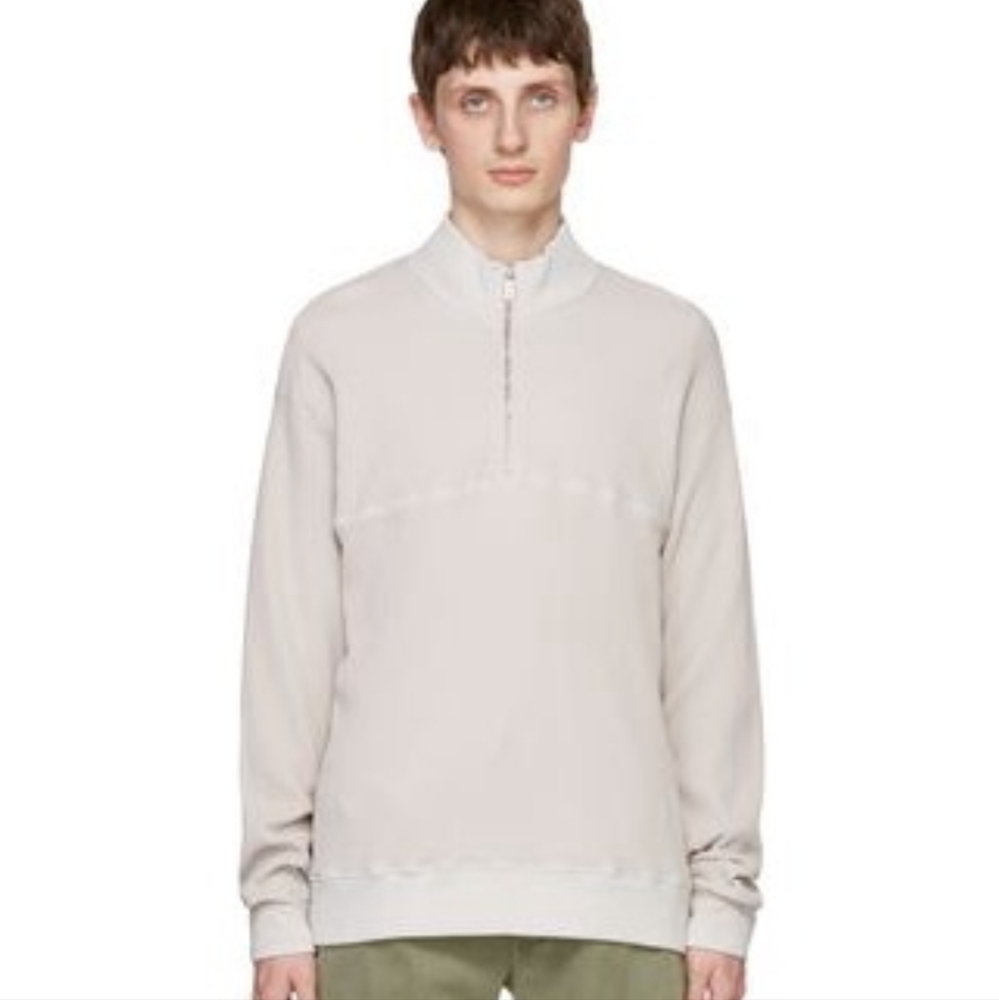 Cotton Citizen New waffle knit cotton sweater. Turtleneck. Half-zip closure. - Picture 2 of 11